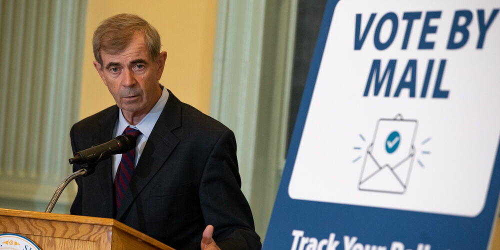 A Month From Election, Galvin Talks Up Early Voting Options